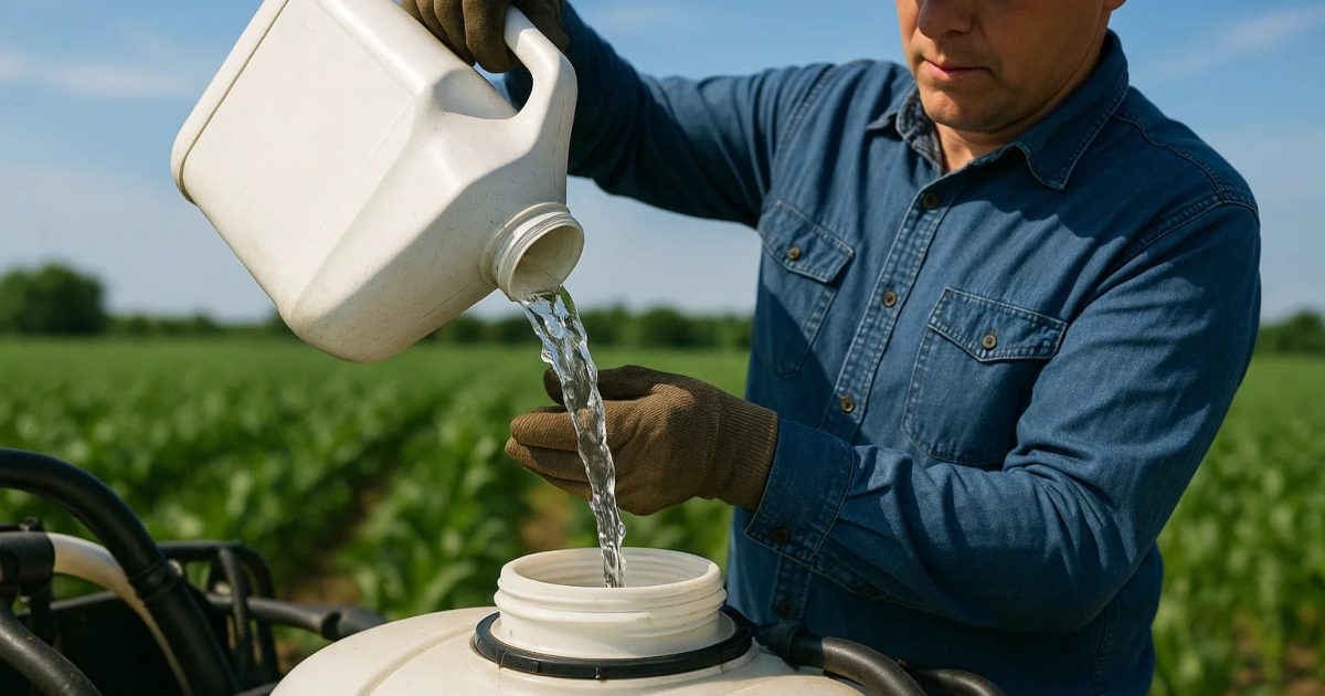 tríplice lavagem adiaesp blog homem fazendo lavagem correta de embalagens
